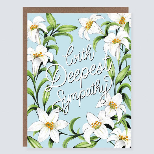 Lilies Deepest Sympathy Card