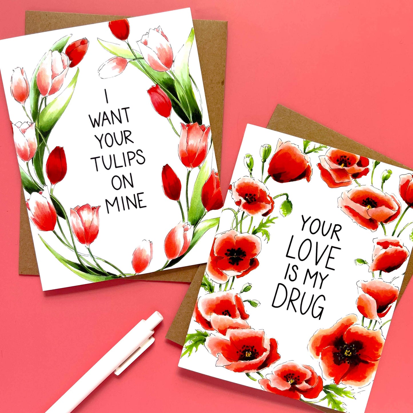 Love Drug Poppies Card