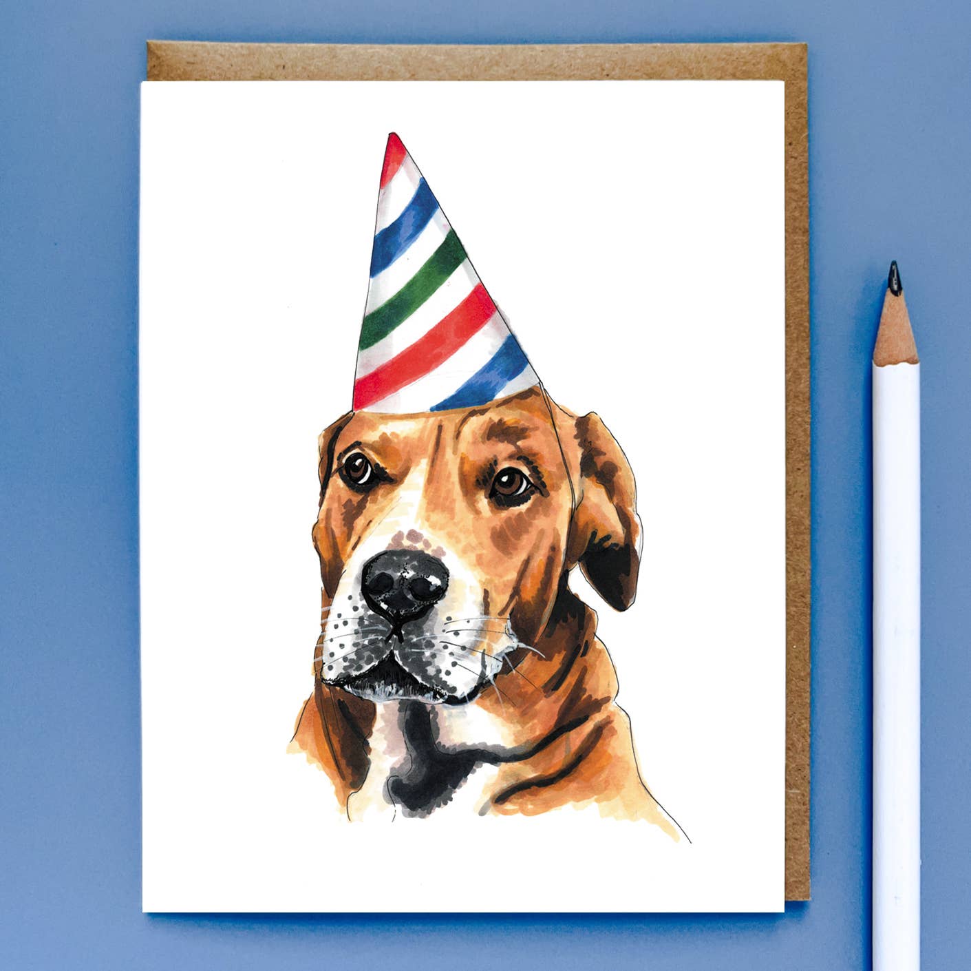 Party Hat Dog Card