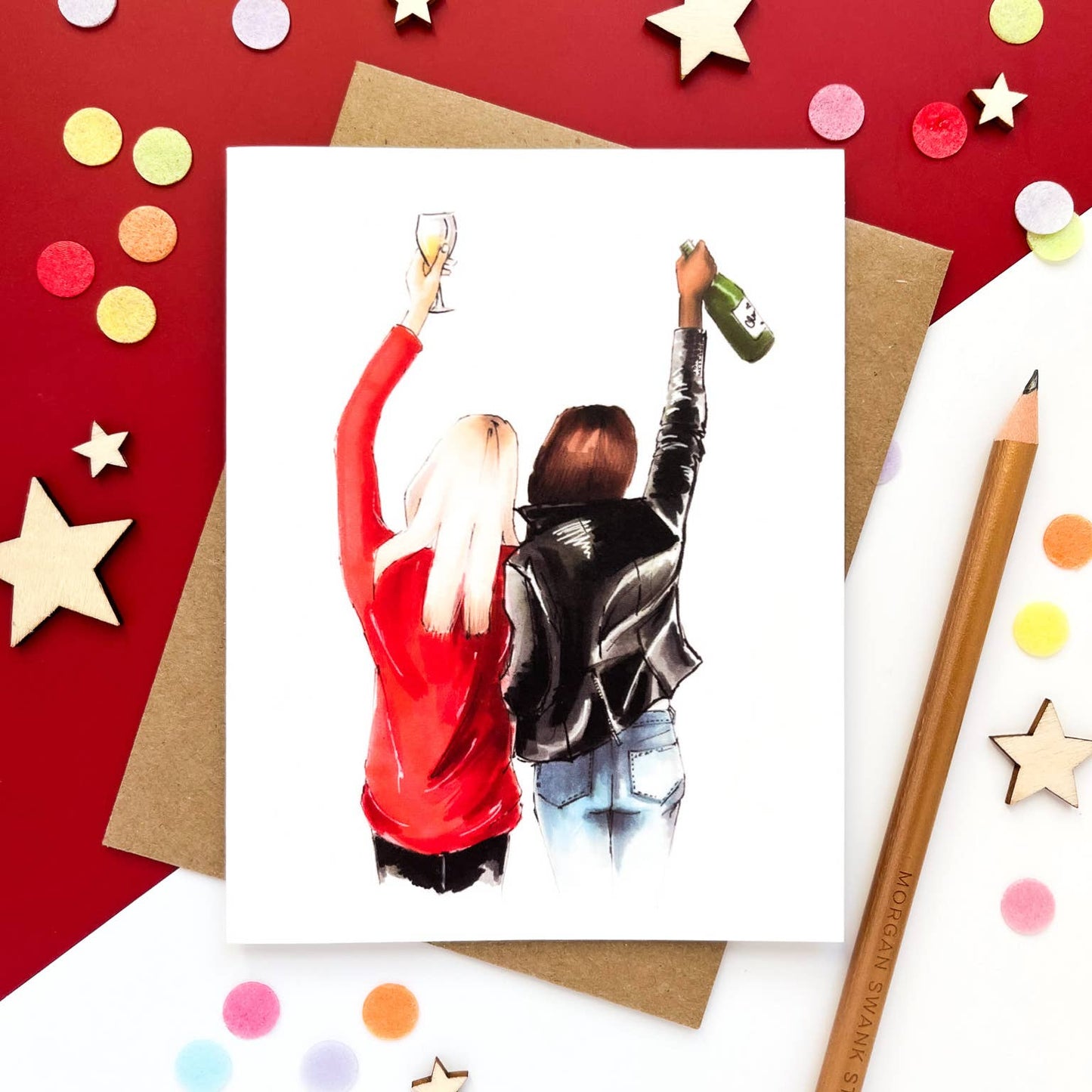 Girlfriend Cheers Card