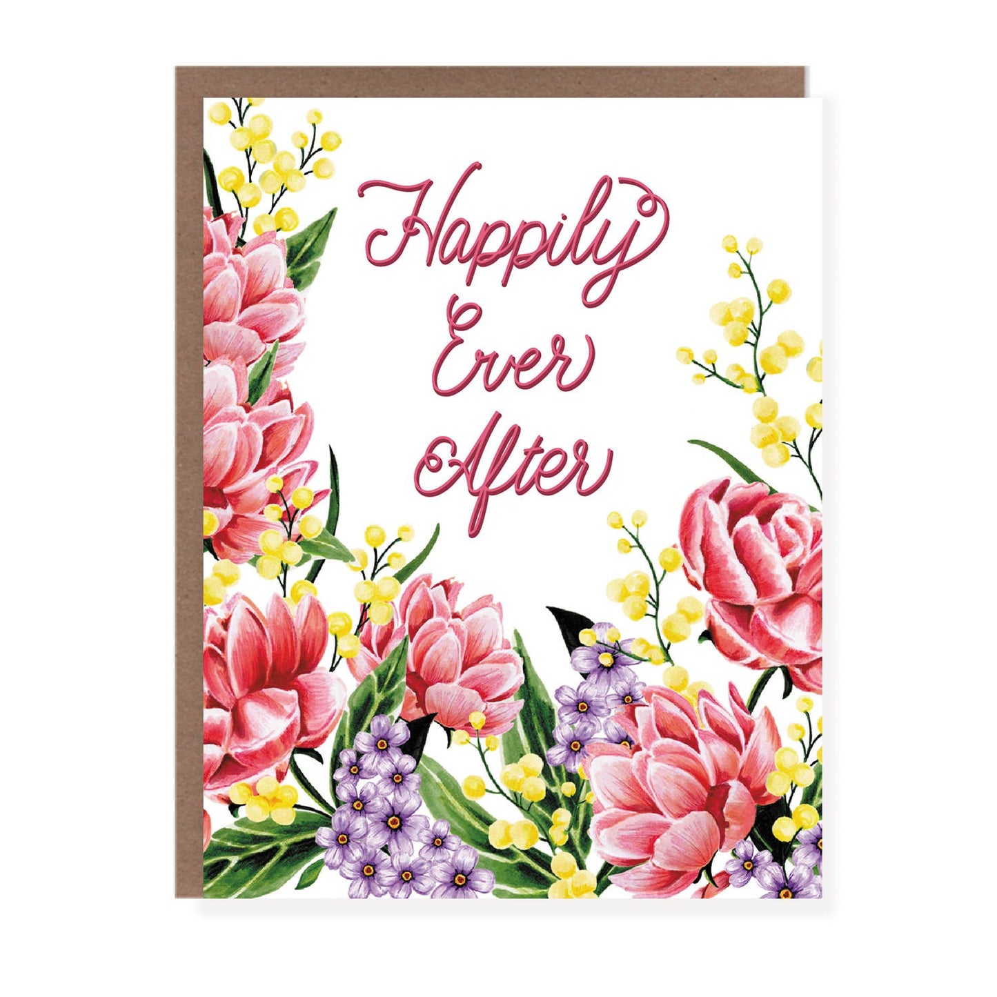 Happily Ever After | Floral Wedding Card