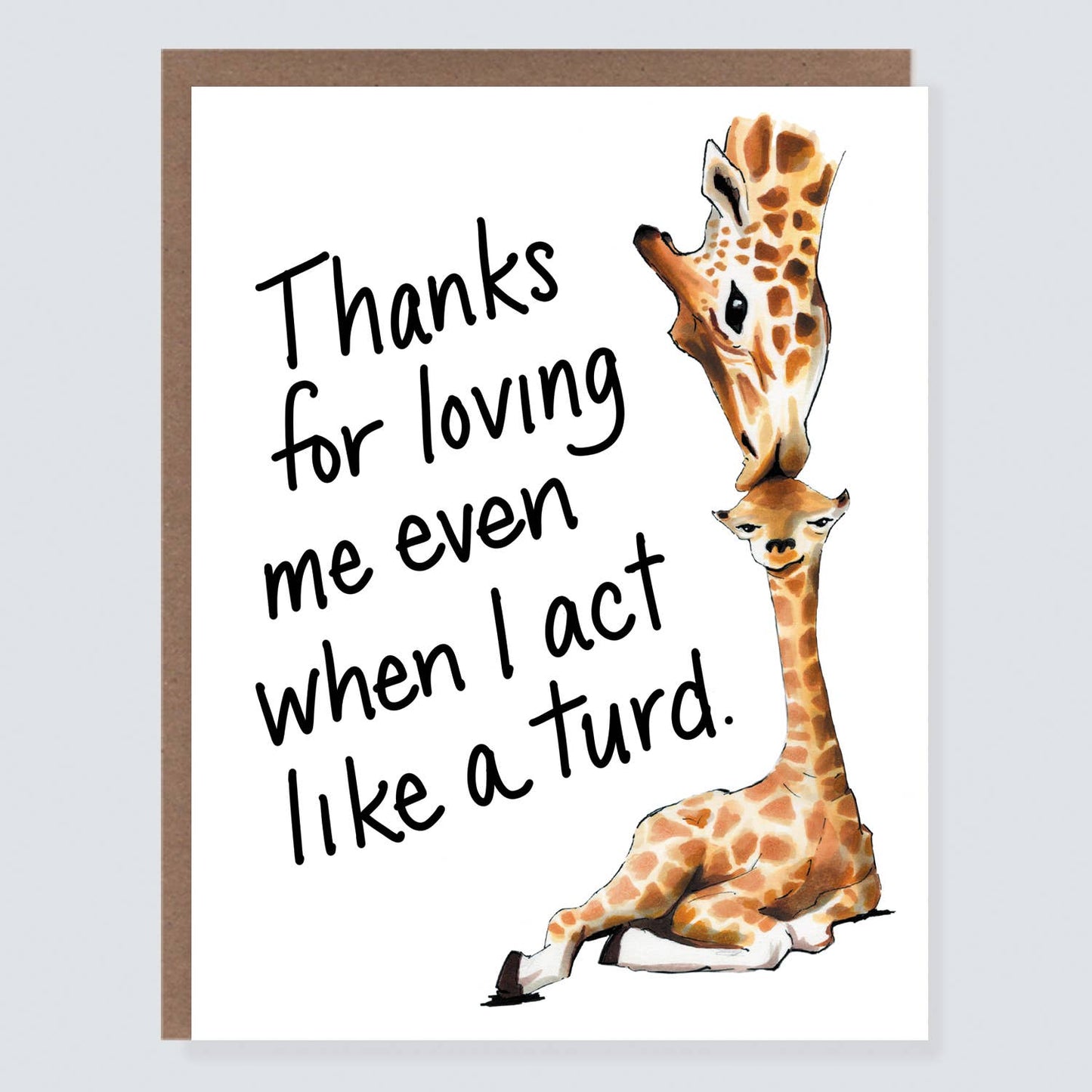 Giraffe Parent Card