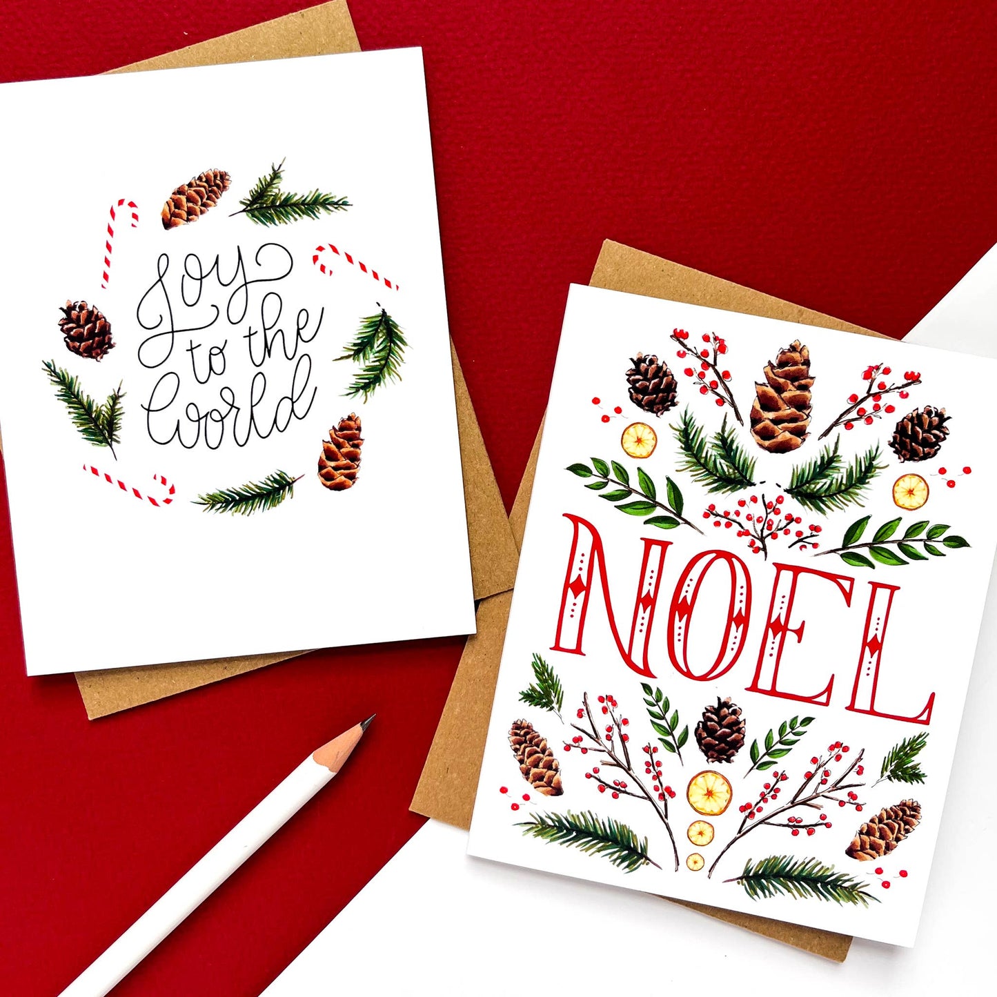 Joy to the World Wreath Card