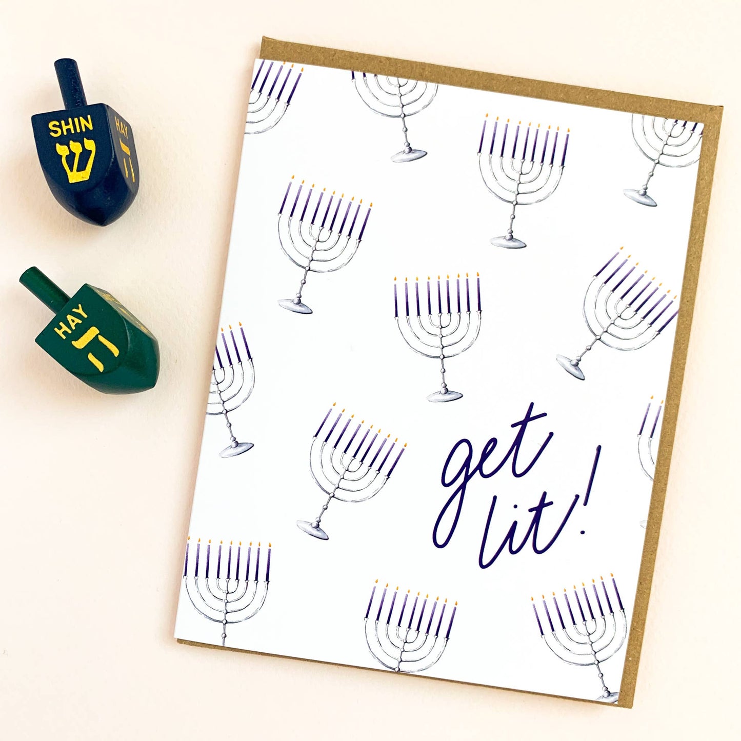 Get Lit Menorah Card