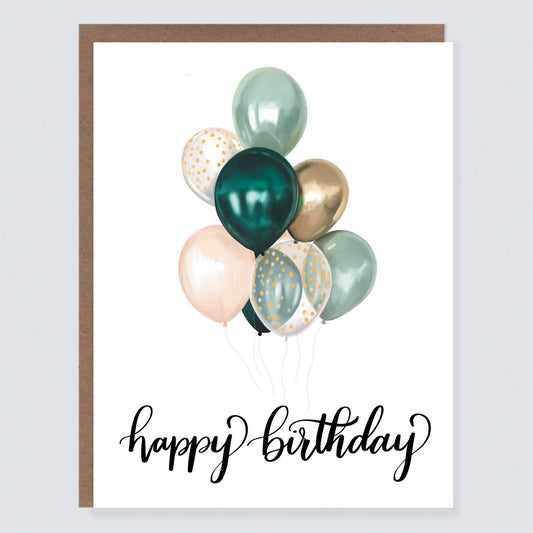 Round Balloon Birthday Card