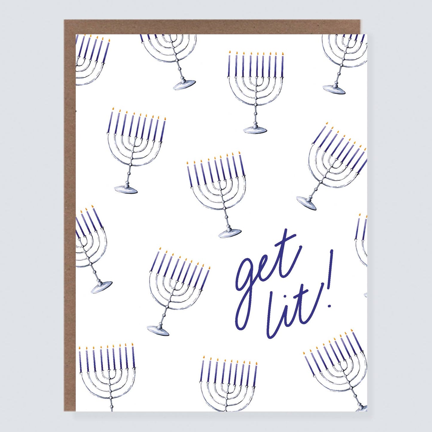 Get Lit Menorah Card