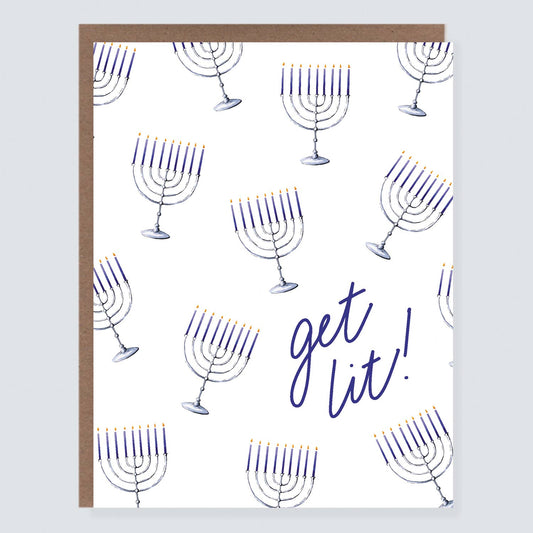 Get Lit Menorah Card