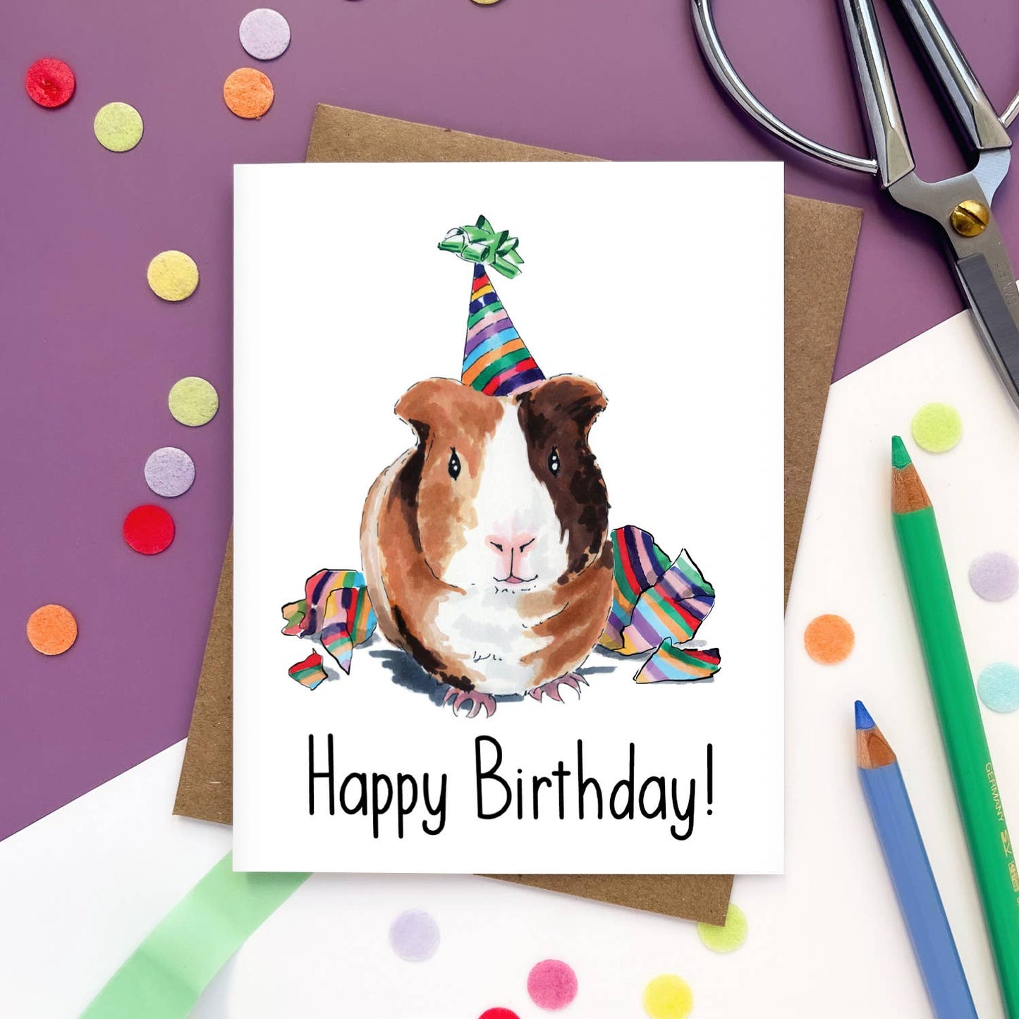 Guinea Pig Birthday Card