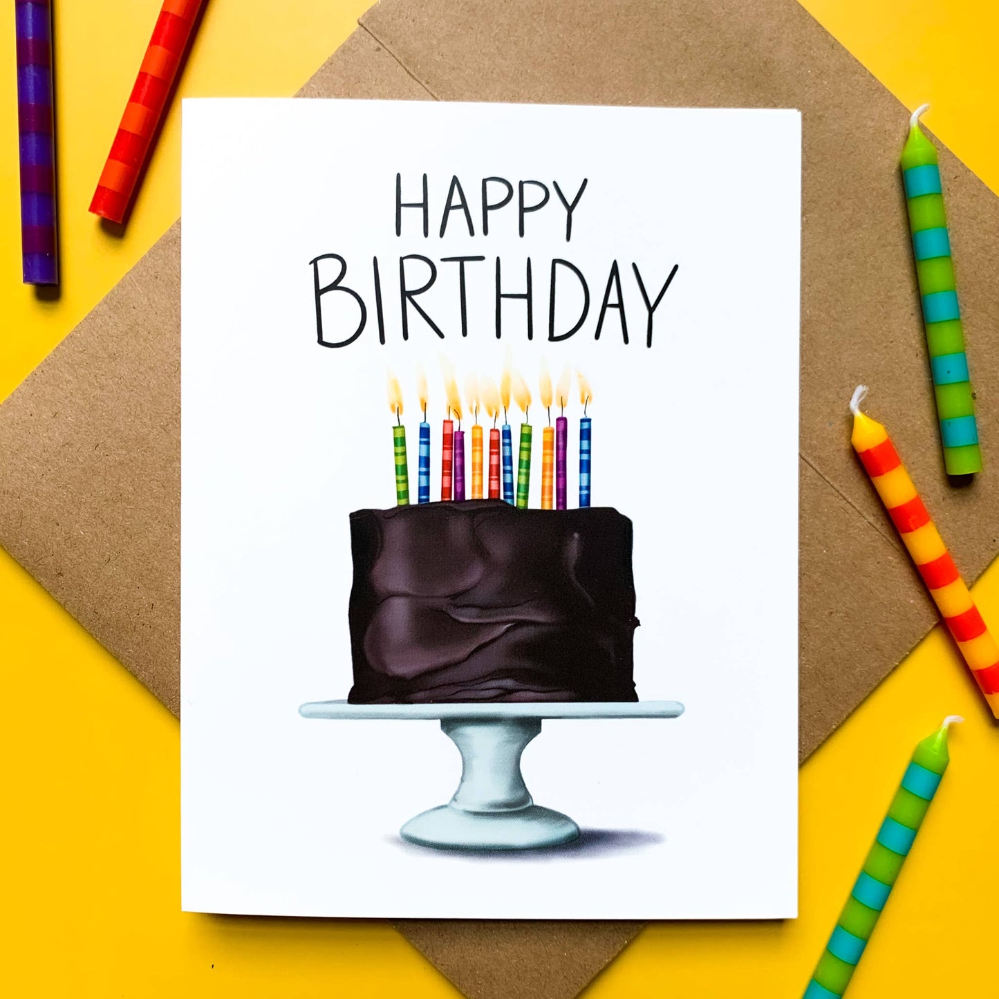 Chocolate Birthday Cake Card