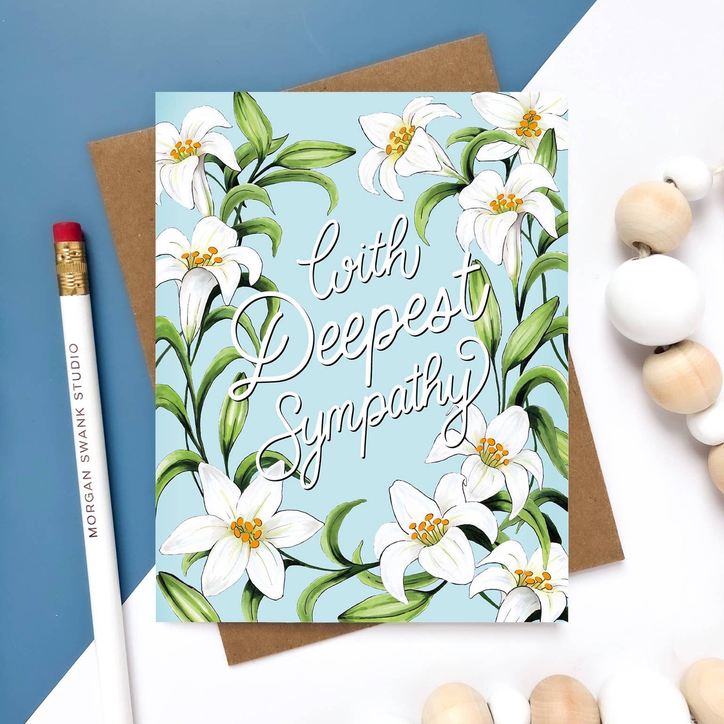 Lilies Deepest Sympathy Card