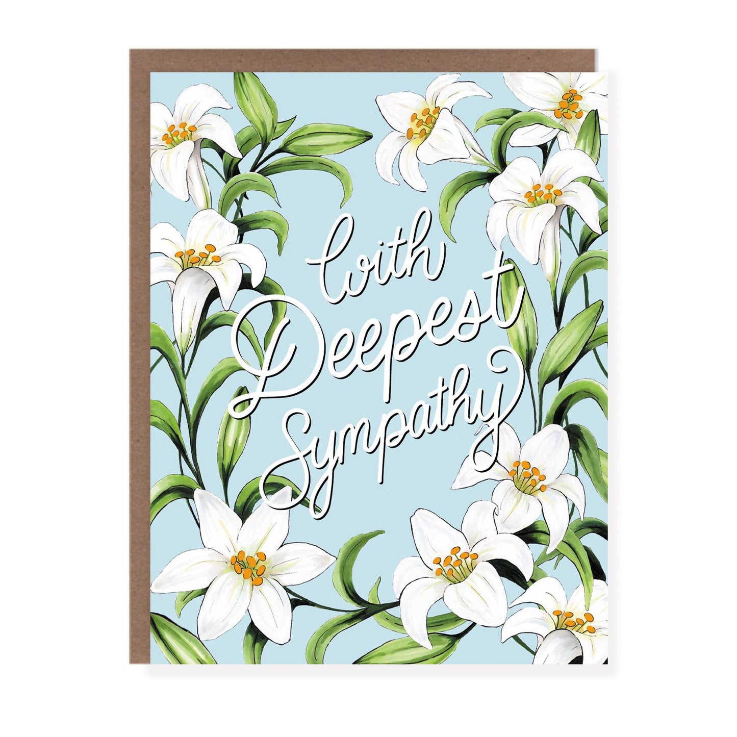 Lilies Deepest Sympathy Card