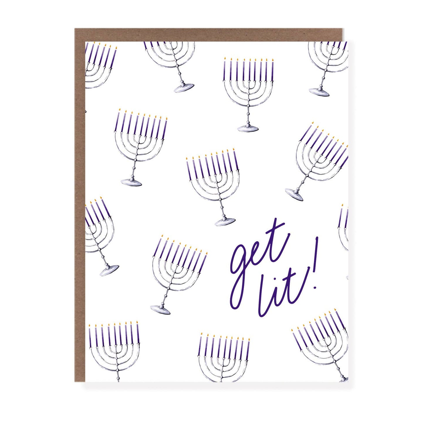 Get Lit Menorah Card
