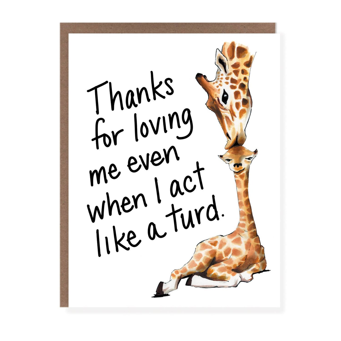 Giraffe Parent Card