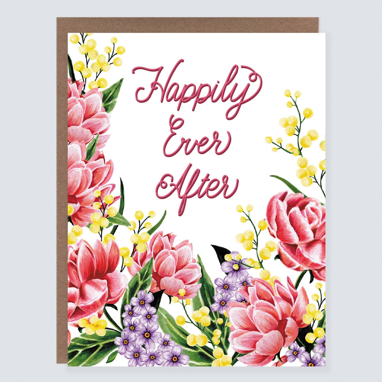 Happily Ever After | Floral Wedding Card