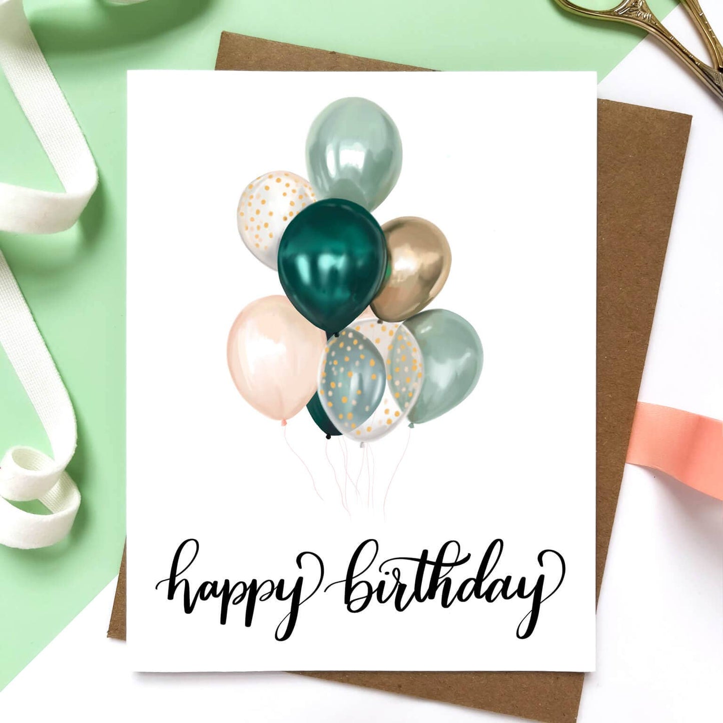 Round Balloon Birthday Card
