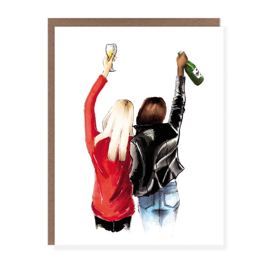 Girlfriend Cheers Card