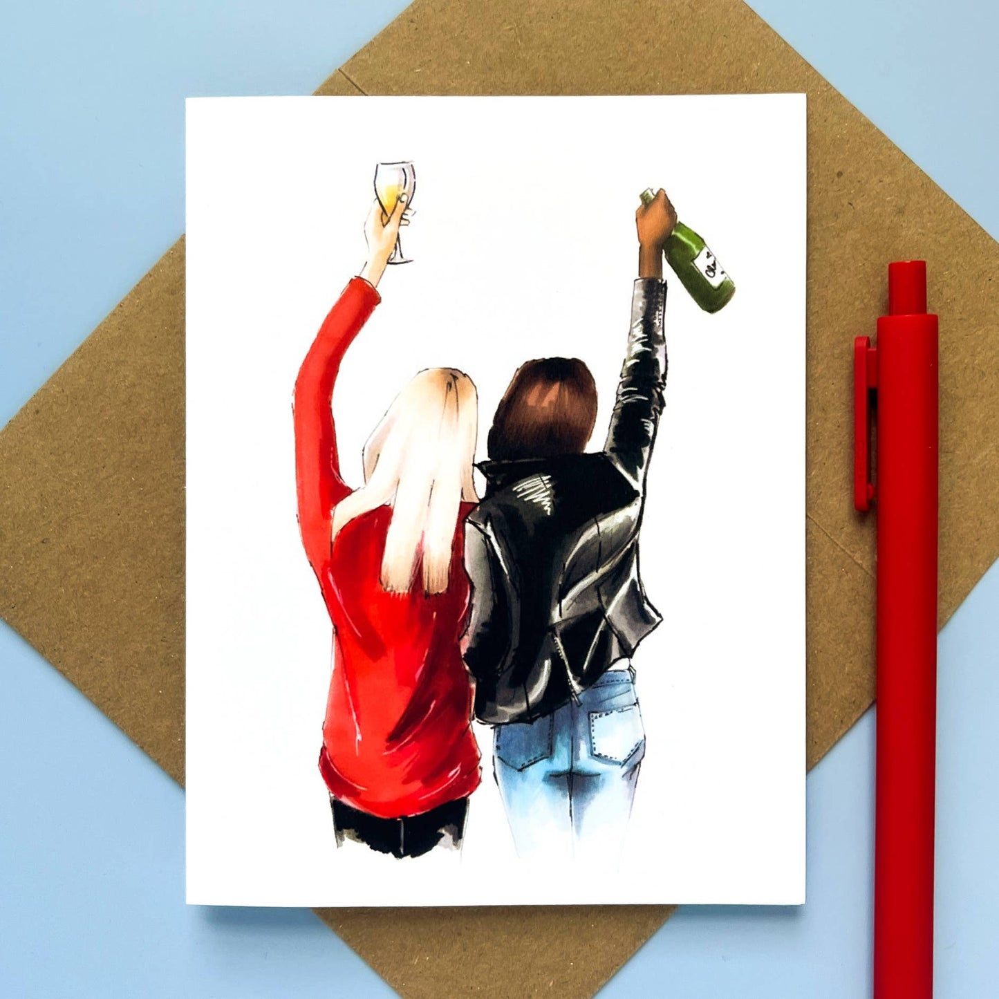 Girlfriend Cheers Card